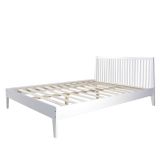 Manželská postel dřevěná 140x200 bílá