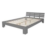 Dřevěná postel 10x200 šedá borovice