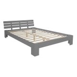 Dřevěná postel 10x200 šedá borovice
