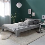 Dřevěná postel 120x200 šedá borovice