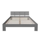 Dřevěná postel 120x200 šedá borovice