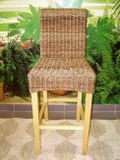 Ratanová barová židle LENKA banánový list - borovice