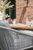 Zahradní jídelní židle SUNS NAPPA  FISHBONE bílá/ písek-soft grey