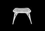 Ratanová stolička taburet ALOHA - bílá
