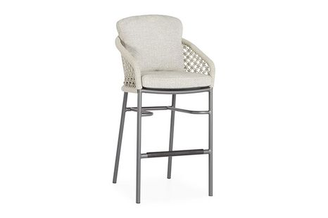 Barová židle SUNS Nappa macramé antracit/soft grey