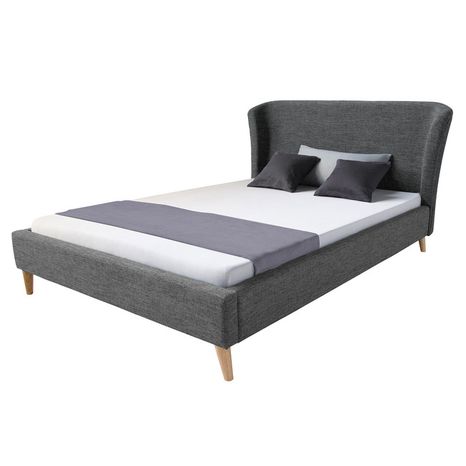 Čalouněná postel 140 x 200 šedá