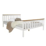 Dřevěná postel 140x200 bílá