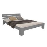 Dřevěná postel 160x200 šedá borovice