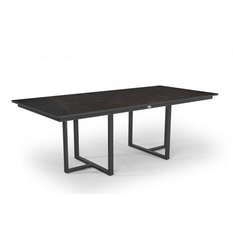 Hliníkový stůl s dektonovou deskou IDDA 280 x 100 cm - Charocal