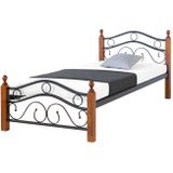 Kovová postel 90x200 černá