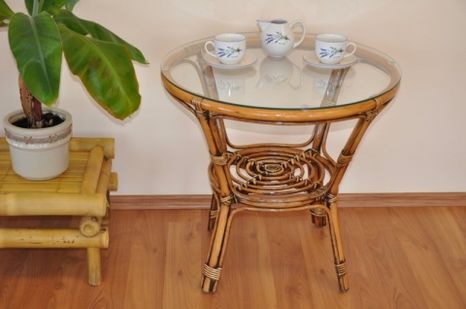 Ratanový  stolek BAHAMA - brown wash
