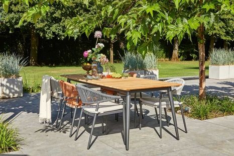 Zahradní jídelní židle SUNS Matera - antracit/soft grey