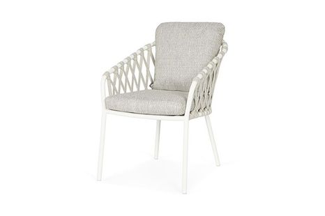 Zahradní jídelní židle SUNS NAPPA CROSS bílá/soft grey