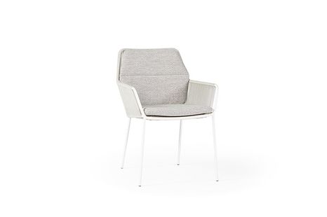 Zahradní jídelní židle SUNS PUNTA bílá/soft grey