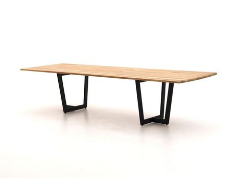 Zahradní teakový stůl SUNS PALERMO antracit 340x100 cm